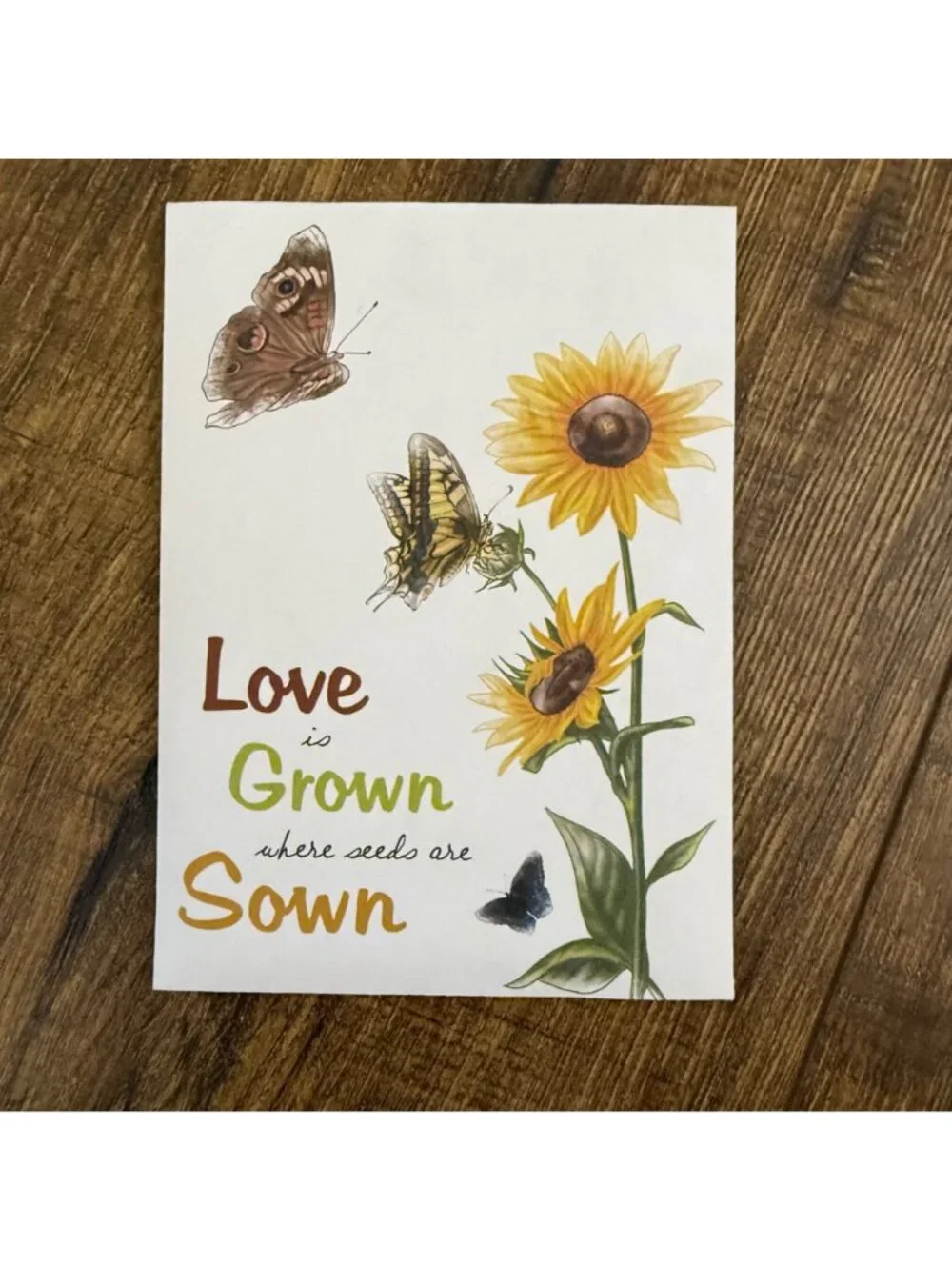 Love is Grown Where Seeds are Sown Sunflower Seed Packets Wedding Eco-Friendly